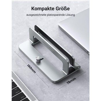 Ugreen vertikalno aluminijasto stojalo za prenosni računalnik, za MacBook Pro/Air, prenosnike, iPad