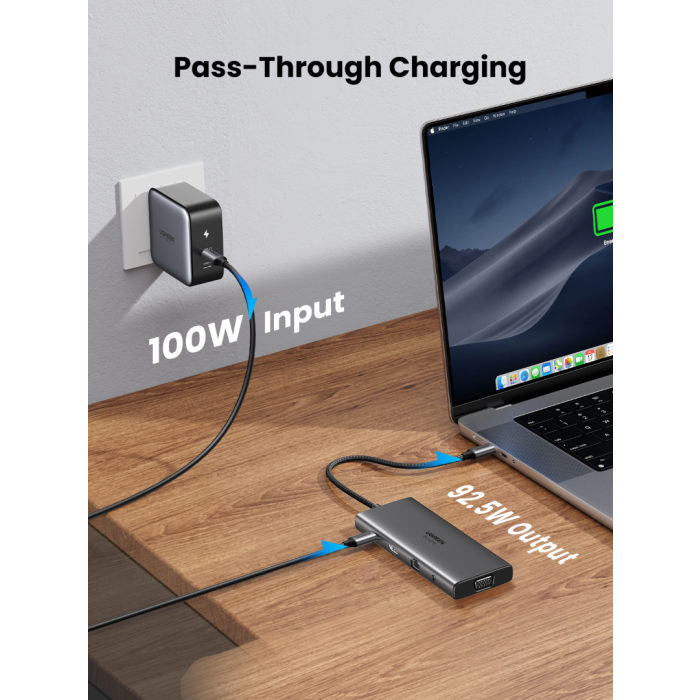 Ugreen 11v1 USB-C priklopna postaja s 100W PD vhodom UGREEN Ugreen 11v1 USB-C priklopna postaja s 100W PD vhodom