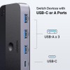 UGREEN USB 3.0 stikalo za 2 računalnika, ki si delita naprave USB C & A