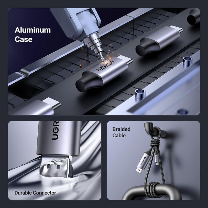 Kabel UGREEN USB C v DisplayPort 1.4 8K@60Hz 4K@240Hz, 1M