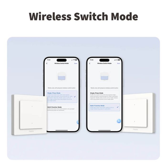 AQARA pametno stikalo za luči H2 (WS-K08D), 4 gumbi - 2 kanala AQARA AQARA pametno stikalo za luči H2 (WS-K08D), 4 gumbi - 2 kanala