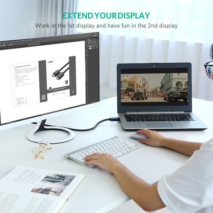 Ugreen DP na HDMI kabel (M-M) 1,5m - polybag