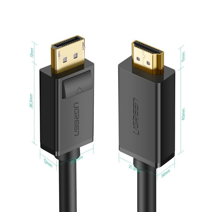 Ugreen DP na HDMI kabel (M-M) 1,5m - polybag
