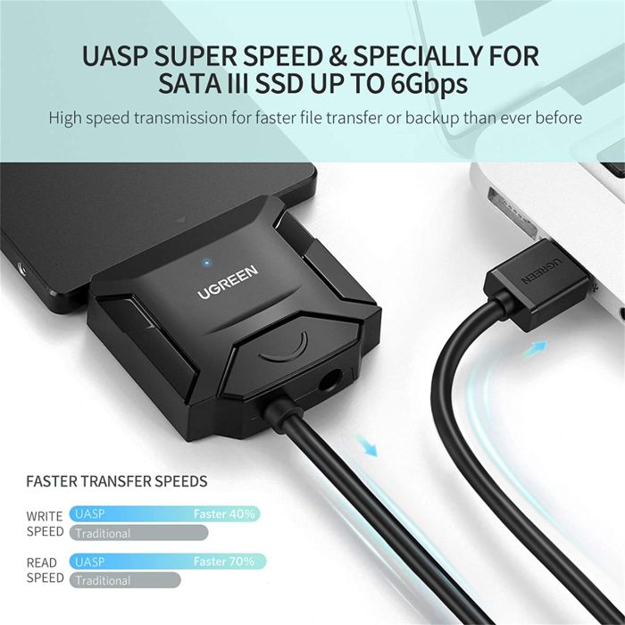 Ugreen 20611 USB 3.0 v SATA adapter za 2,5/3