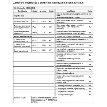 SHX Ventilatorski grelnik s termostatom in vrtljivo funkcijo 2000W