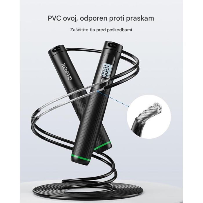 RENPHO Smart Jump Rope – brezžična preskakovalna vrvica z nasadkom RENPHO RENPHO Smart Jump Rope – brezžična preskakovalna vrvica z nasadkom