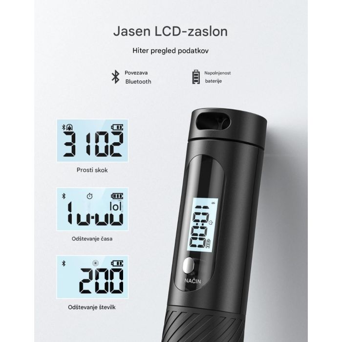 RENPHO Smart Jump Rope – brezžična preskakovalna vrvica z nasadkom RENPHO RENPHO Smart Jump Rope – brezžična preskakovalna vrvica z nasadkom