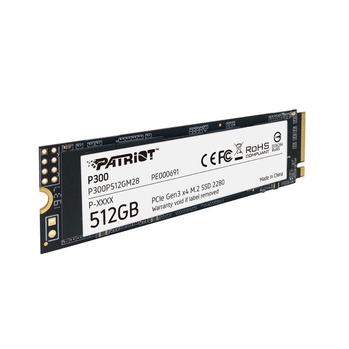 Patriot P300 512GB M.2 NVMe SSD PCIe Gen 3 x4 PATRIOT Patriot P300 512GB M.2 NVMe SSD PCIe Gen 3 x4