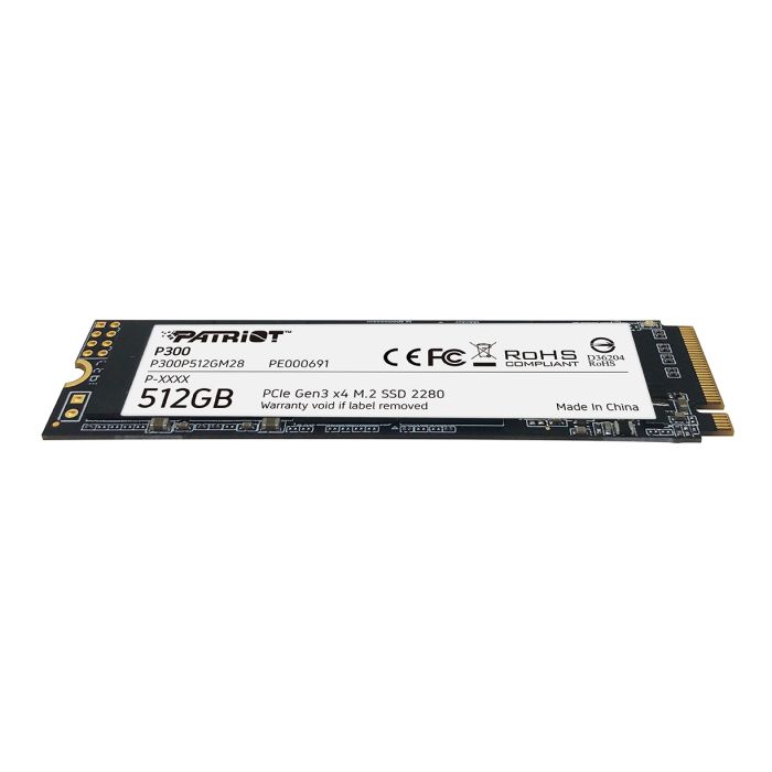 Patriot P300 512GB M.2 NVMe SSD PCIe Gen 3 x4 PATRIOT Patriot P300 512GB M.2 NVMe SSD PCIe Gen 3 x4