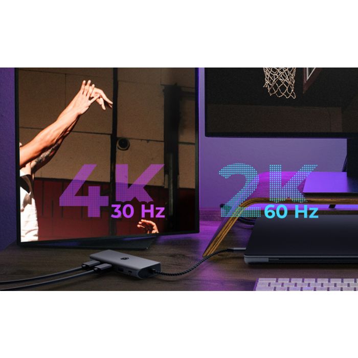 IcyBox IB-DK4012-CPD USB-C priklopna postaja 9v1 s Power Delivery 100W ICYBOX IcyBox IB-DK4012-CPD USB-C priklopna postaja 9v1 s Power Delivery 100W