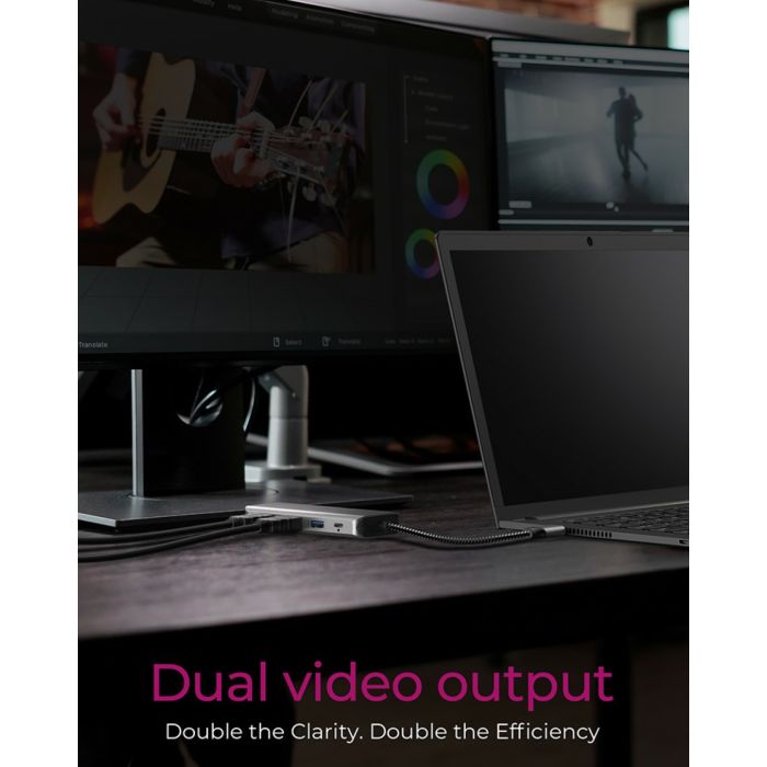 IcyBox IB-DK4012-CPD USB-C priklopna postaja 9v1 s Power Delivery 100W ICYBOX IcyBox IB-DK4012-CPD USB-C priklopna postaja 9v1 s Power Delivery 100W