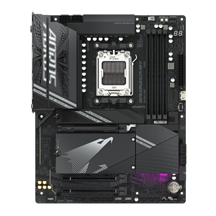GIGABYTE X870 AORUS ELITE WIFI7, DDR5, SATA3, USB4, DP, 2.5GbE, WiFi 7, AM5 ATX