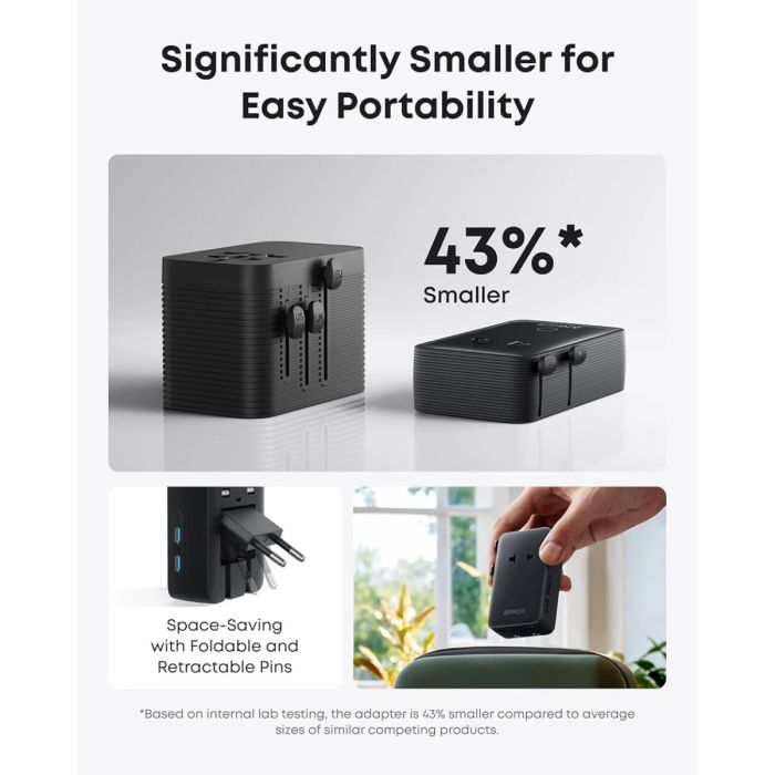 Anker Nano potovalni adapter 5v1, 20W, črn ANKER Anker Nano potovalni adapter 5v1, 20W, črn