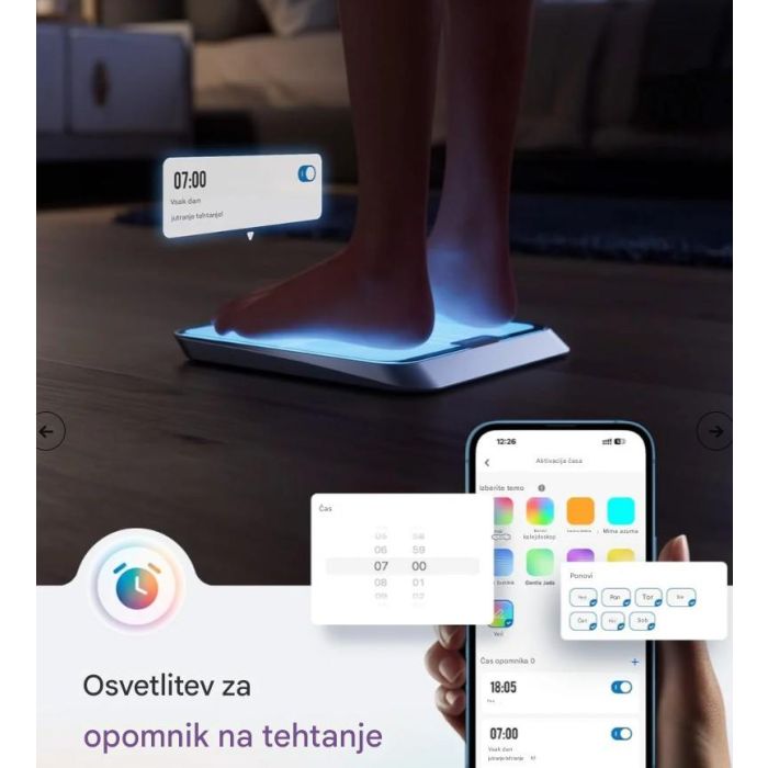 RENPHO Elis Chroma - Pametna osebna tehtnica z barvno osvetlitvijo RENPHO RENPHO Elis Chroma - Pametna osebna tehtnica z barvno osvetlitvijo