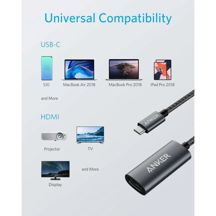 Anker 310 USB-C na HDMI adapter, 4K/60Hz ANKER Anker 310 USB-C na HDMI adapter, 4K/60Hz
