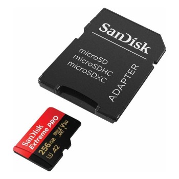 SanDisk Extreme PRO microSDXC 256GB + SD Adapter do 200MB/s/140MB/s A2 C10 V30 UHS-I U3