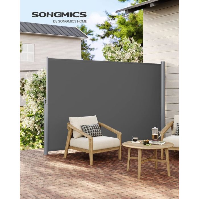 SONGMICS Stranski senčnik 160 x 350 cm antracit, GSA165G02