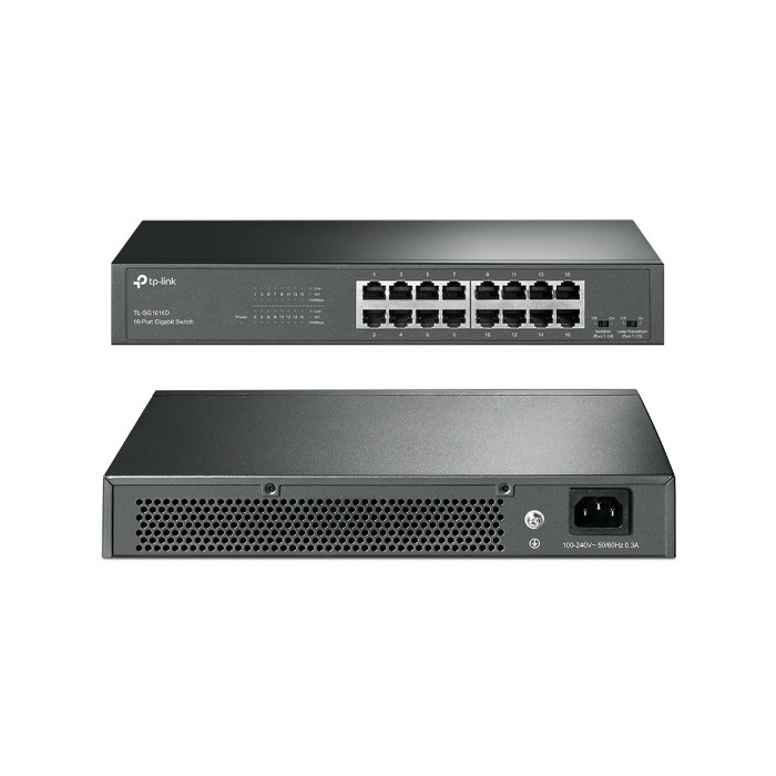 TP-LINK SG1016D V12 16 port Gigabit 10/100/1000 mrežno namizno/stensko stikalo