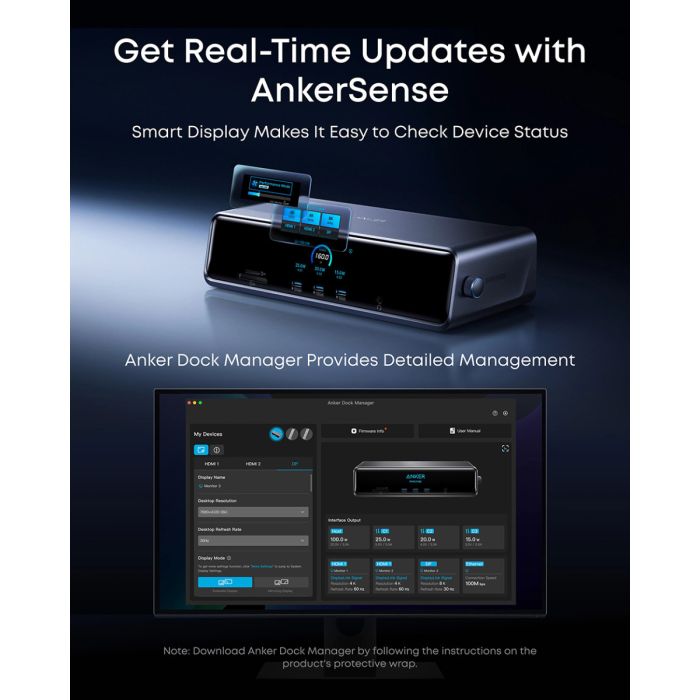 Anker Prime priklopna postaja, 14v1, Triple Display, DisplayLink