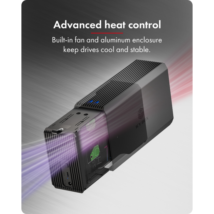 IcyBox IB-RD3720-CU3 RAID sistem za 2x 3,5/2,5 SATA HDD in SSD diska z RAID stikalom