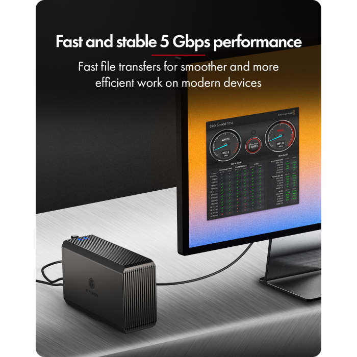 IcyBox IB-RD3720-CU3 RAID sistem za 2x 3,5/2,5 SATA HDD in SSD diska z RAID stikalom