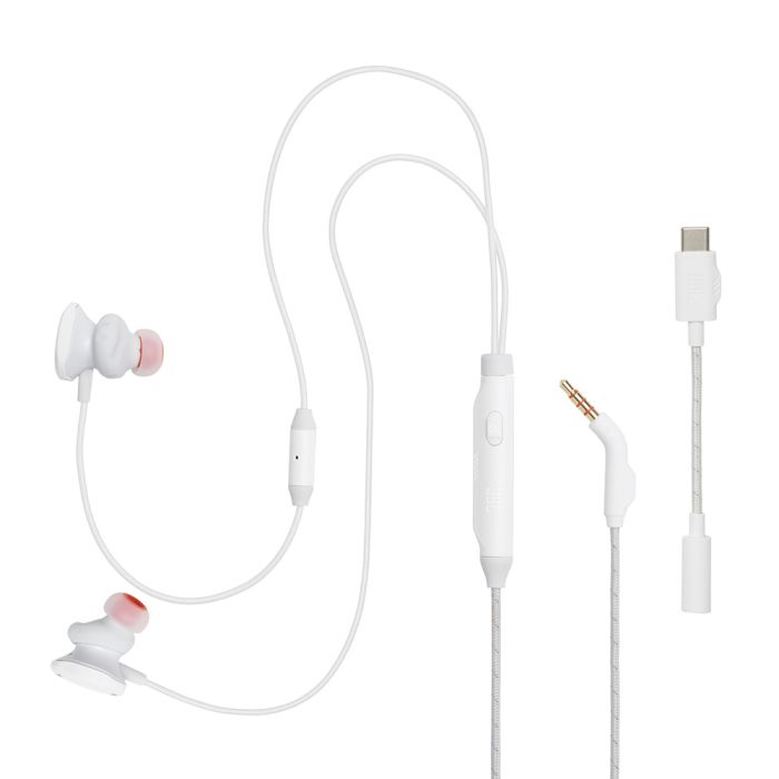 JBL Quantum 50C In-ear žične USB-C gaming slušalke, bele