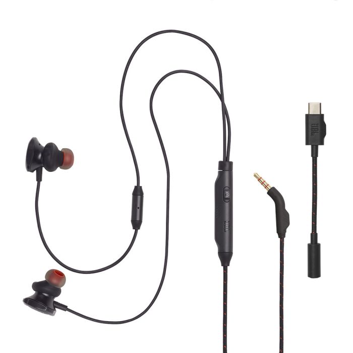 JBL Quantum 50C In-ear žične USB-C gaming slušalke, črne