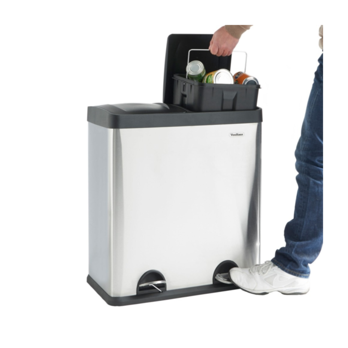 VonHaus koš za ločevanje odpadkov 60L