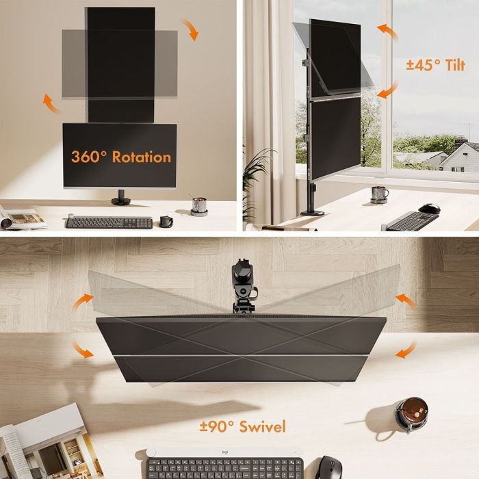 VonHaus dvojni namizni nosilec do diagonale 32 vertikalen