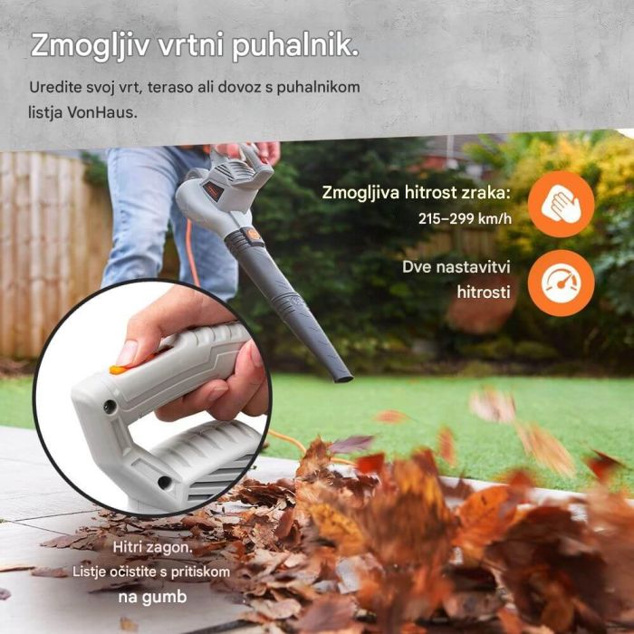 VonHaus Električni pihalnik listja 3000W