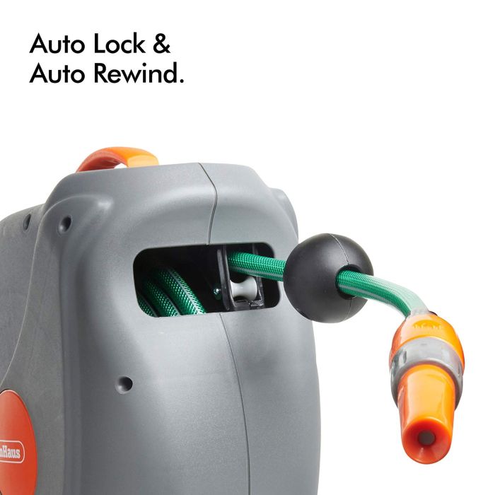 VonHaus stenski nosilec za cev 20m auto Roll-Up