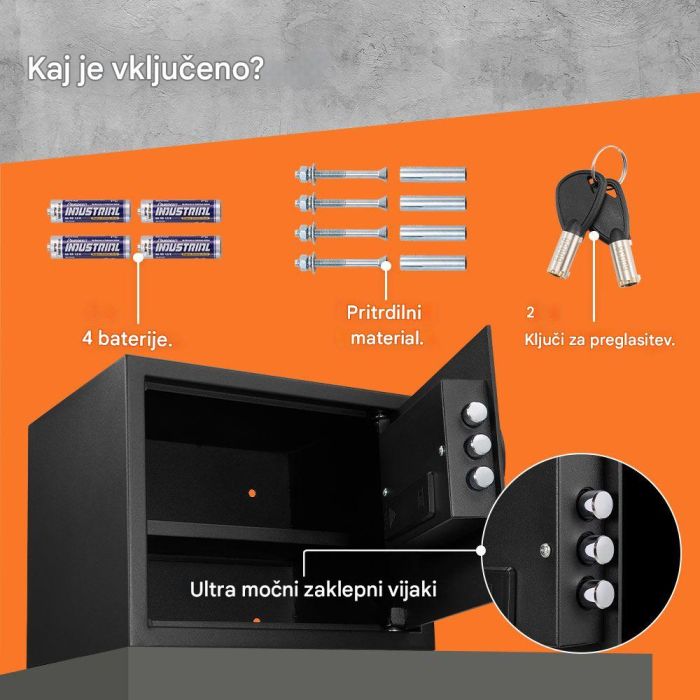 VonHaus Varnostni sef 27 L – srednja velikost