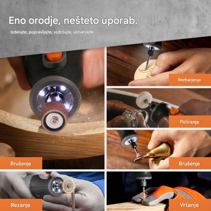 VonHaus večnamensko baterijsko rotacijsko orodje s kovčkom