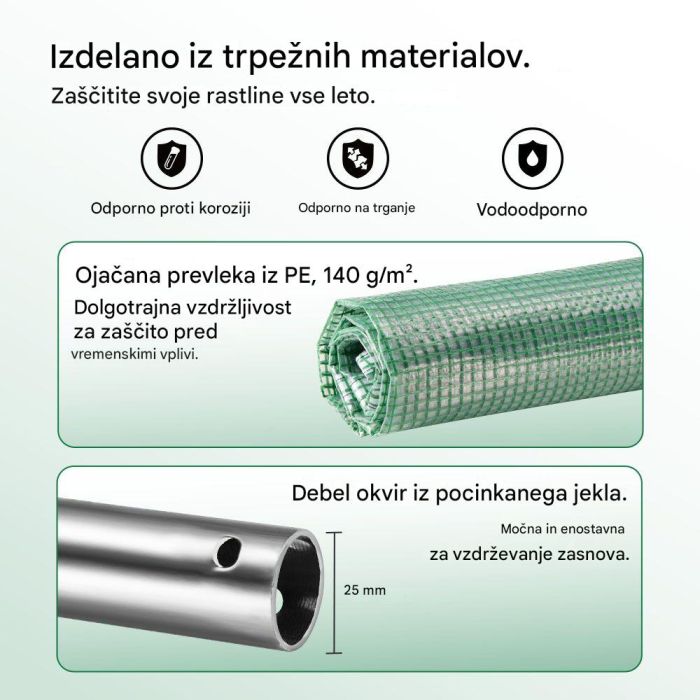 VonHaus Rastlinjak s PE prevleko