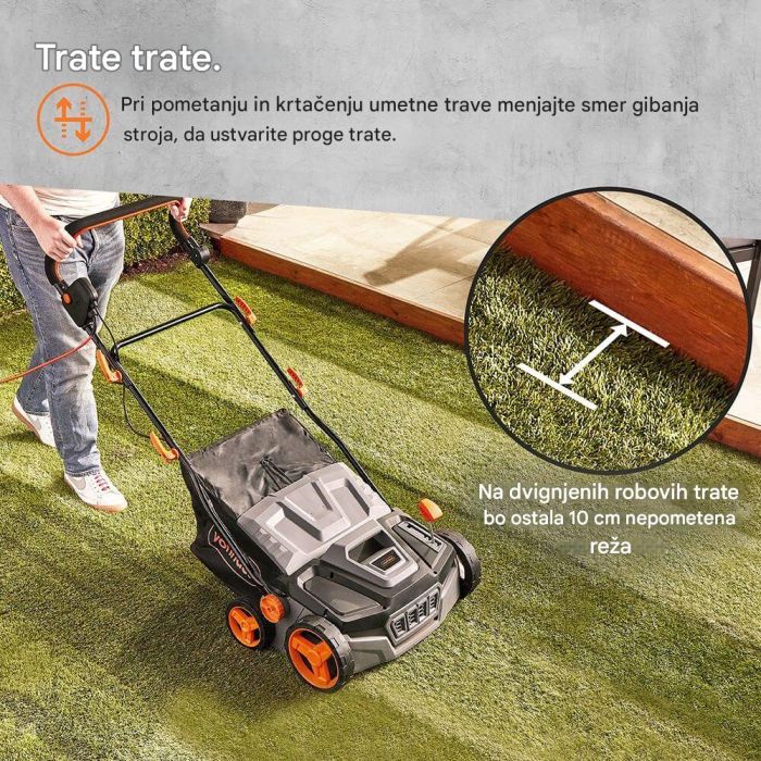 VonHaus električna krtača za umetno travo 1800W