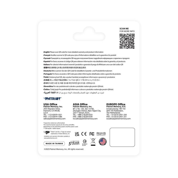 Patriot P410 2TB M.2 NVMe SSD PCIe Gen 4 x4 PATRIOT Patriot P410 2TB M.2 NVMe SSD PCIe Gen 4 x4