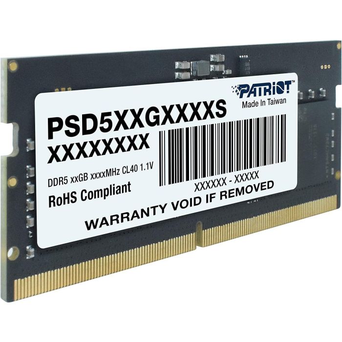 Patriot Signature Line 8GB DDR5-5600 SODIMM CL46, 1.1V PATRIOT Patriot Signature Line 8GB DDR5-5600 SODIMM CL46, 1.1V