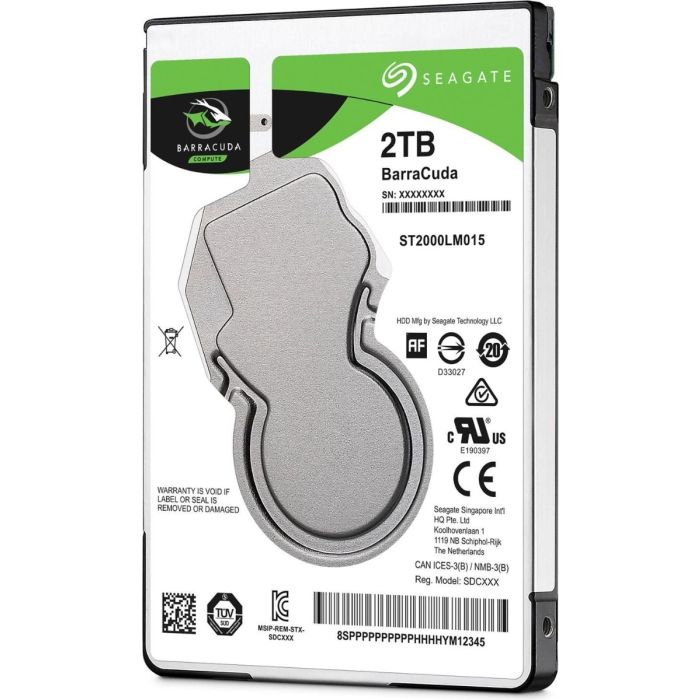 Seagate 2TB BarraCuda 2,5 SATA 6Gb/s 5400rpm 128MB HDD disk