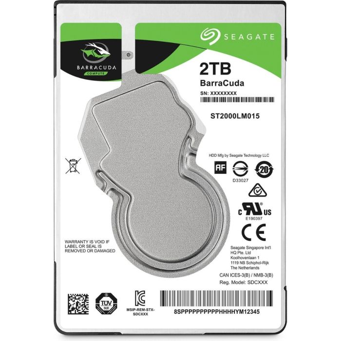 Seagate 2TB BarraCuda 2,5 SATA 6Gb/s 5400rpm 128MB HDD disk
