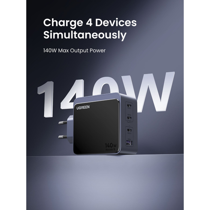 Ugreen Nexode S 140W 3x USB-C + 1x USB-A polnilec UGREEN Ugreen Nexode S 140W 3x USB-C + 1x USB-A polnilec