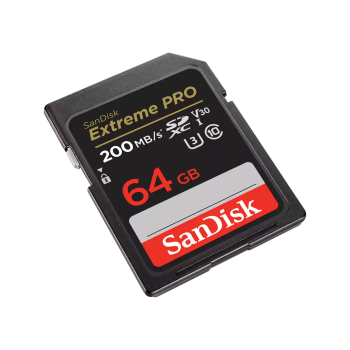 SANDISK EXTREME PRO 64GB SD, 200MB/s