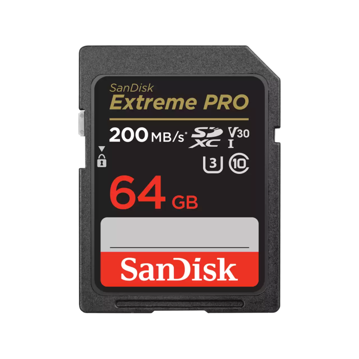 SANDISK EXTREME PRO 64GB SD, 200MB/s SANDISK SANDISK EXTREME PRO 64GB SD, 200MB/s