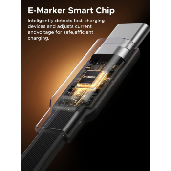 Ugreen USB-C na USB-C izvlečni polnilni kabel 100W, 1M