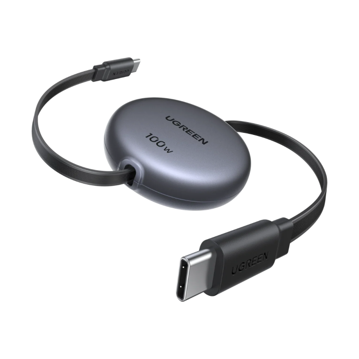 Ugreen USB-C na USB-C izvlečni polnilni kabel 100W, 1M