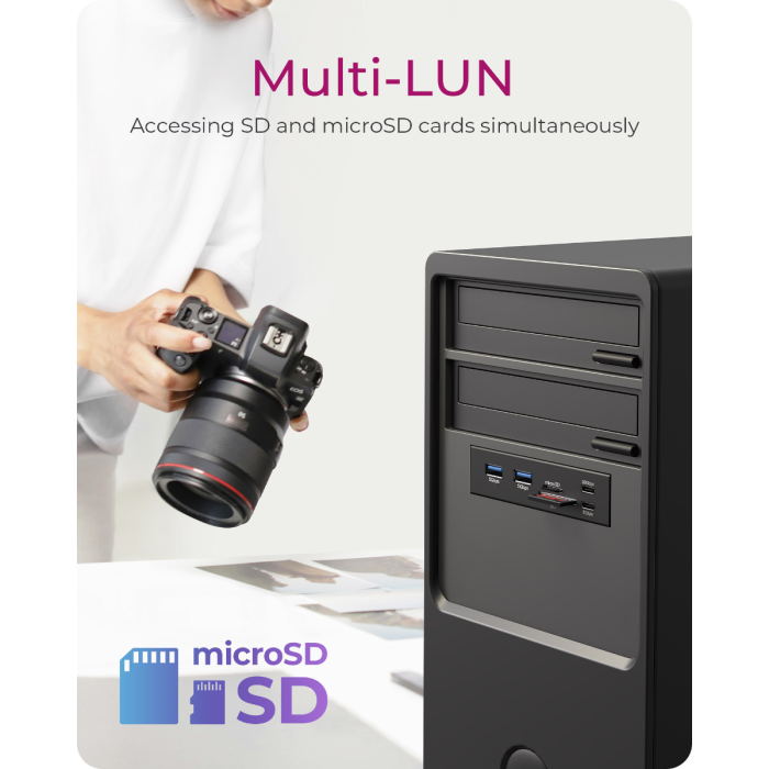 IcyBox IB-HUB1419-i3 6-v-1 USB ohišje HUB za 3,5 režo v računalniku