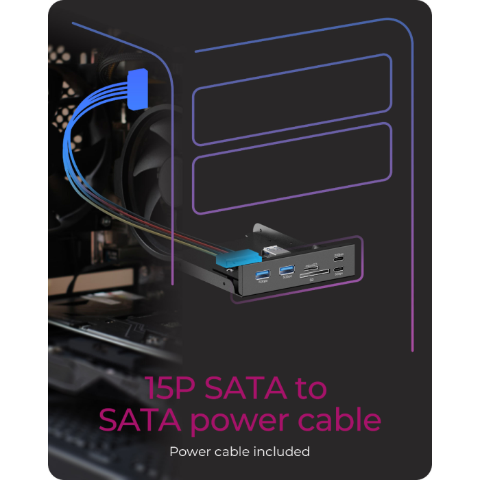 IcyBox IB-HUB1419-i3 6-v-1 USB ohišje HUB za 3,5 režo v računalniku
