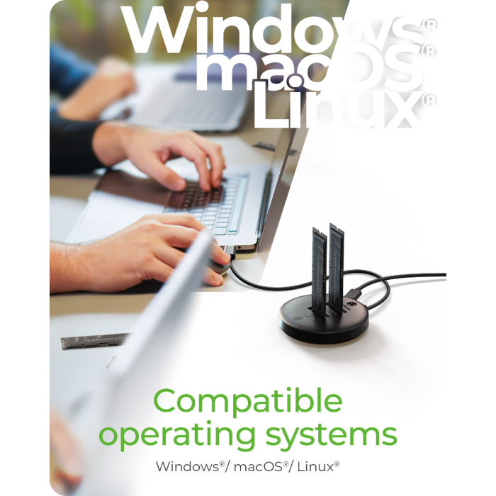 IcyBox IB-1612MCL-C31 priklopna in postaja za kloniranje M.2 NVMe SSD diskov