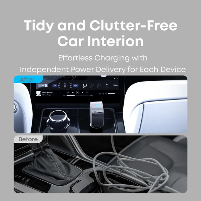 Anker Nano avtopolnilec 75W z vgrajenim kablom