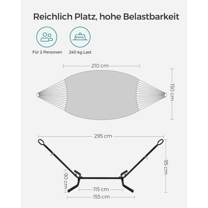 SONGMICS mreža z okvirjem bež GHS001M01