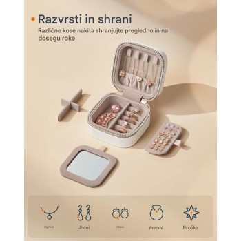 SONGMICS HOME ANAH Collection Potovalna škatlica za nakit